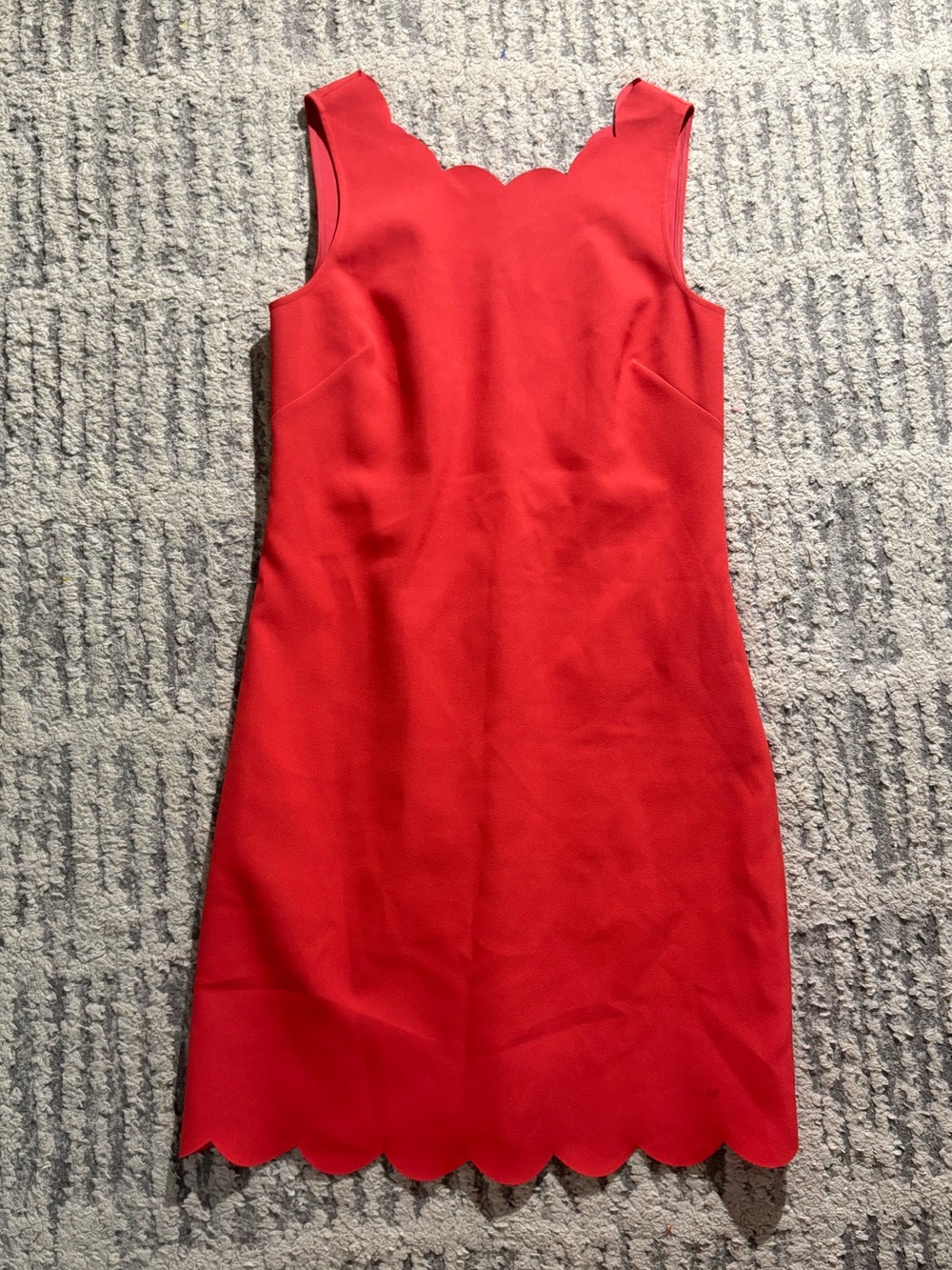 J. Crew pink coral scalloped edge scuba dress size 6